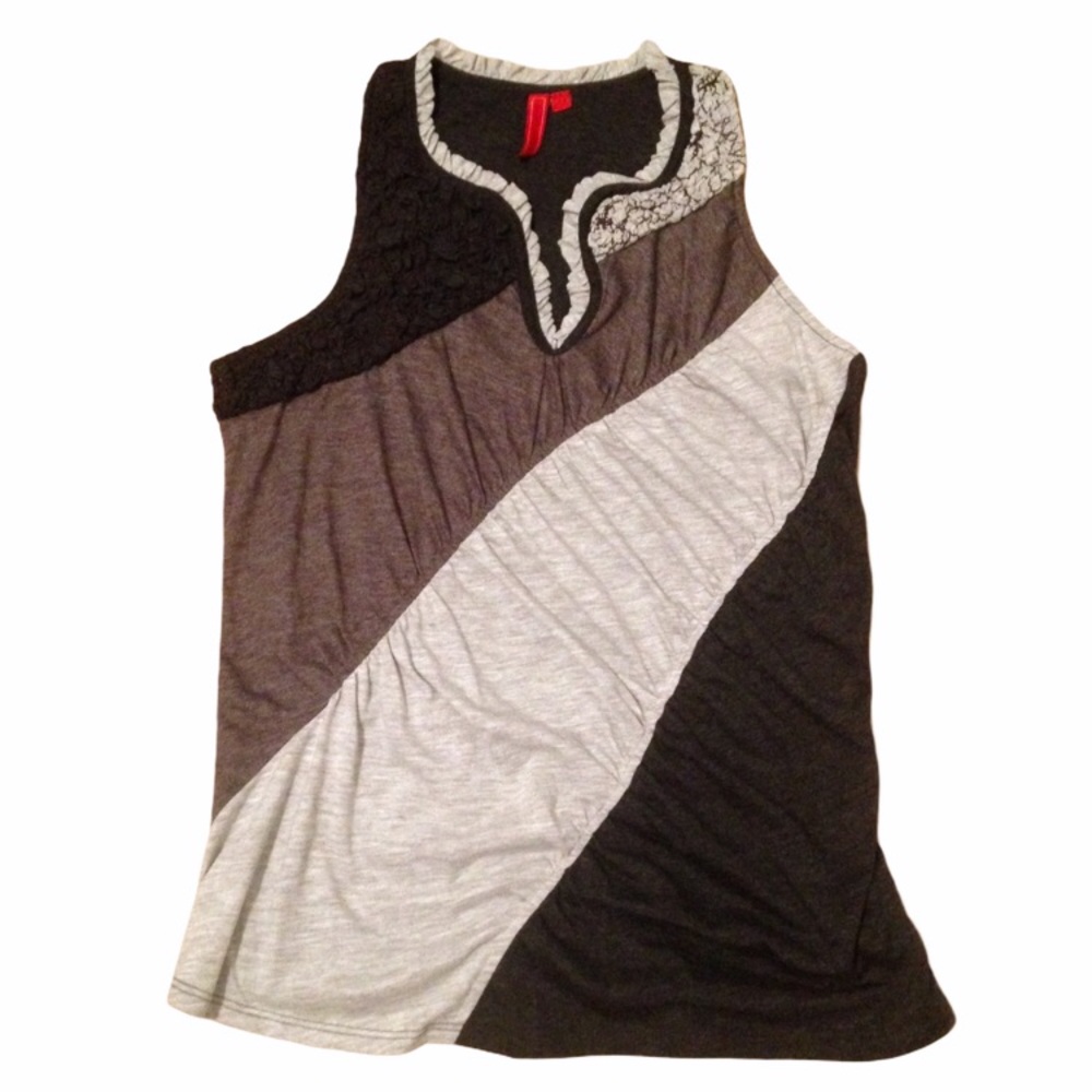 Anthropology One September Color Block Racerback T
